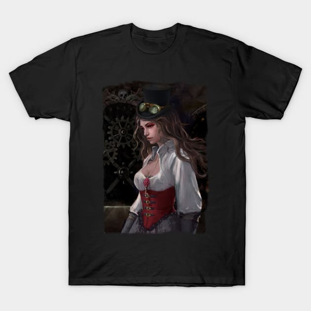 Vampire steampunk T-Shirt by ElizabethNspace